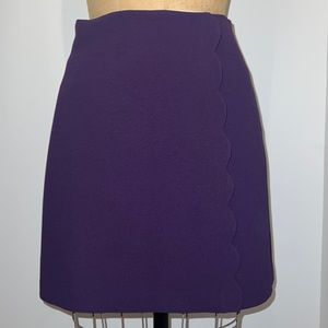 Club Monaco Purple Crepe Skirt with Scallop Detail 4